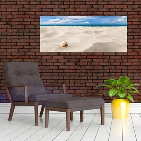 Tablou - Scoici pe plajă (120x50 cm)