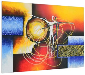 Tablou abstract cu dansatori (70x50 cm), în 40 de alte dimensiuni noi