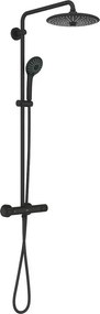 Coloana de dus cu baterie termostatata negru mat Grohe Euphoria 260