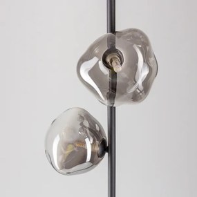 Brilagi - Lampă de podea VULCANO 3xG9/8W/230V negru/fumuriu