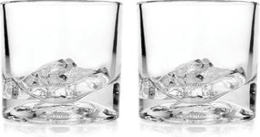 Set pahare pentru whisky LIITON 1009932 Yosemite, 240 ml, 2 buc, Fund 3D parc Yosemite,Transparent
