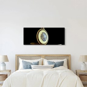 Tablou cu ceas de buzunar de aur (120x50 cm)