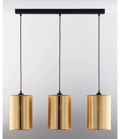 Jupiter 2092 - Lustră suspendată pe cablu CORTINA 3xE27/15W/230V auriu/negru