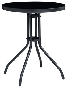 3070655 vidaXL Set mobilier bistro, 3 piese, negru și antracit