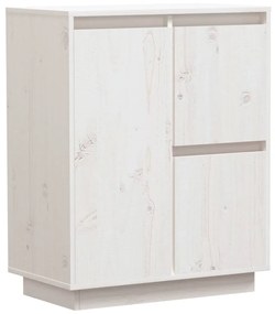813391 vidaXL Servantă, alb, 60x34x75 cm, lemn masiv de pin