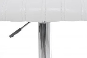 Scaun bar alb din piele ecologica si metal, Barclay Bizzotto