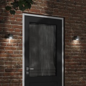vidaXL Lampă exterioară de perete, negru, aluminiu turnat sub presiune