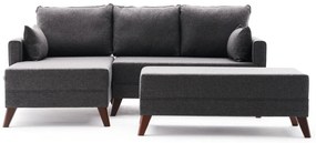 Canapea extensibilă de colț Bella Mini Corner Sofa Left - Anthracite