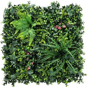 Outsunny Set de 6 Garduri Vii Artificiale pentru Ascundere Grădină 50x50 cm Tip Milano Montaj Ușor Anti-UV pentru Terasă Balcon Verde | Aosom Romania