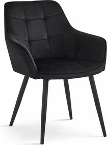 Scaun Bucatarie / Dining Warsil Catifea Neagra
