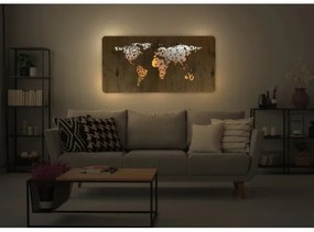Aplică LED decorativă de perete Li-Go 4457/A/4 - LED/10W/5V 30000 mAh 120x60 cm stejar
