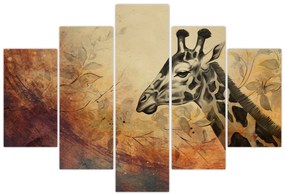 Tablou - Girafă, pictură (150x105 cm)