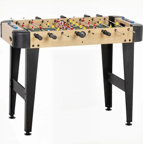 SPORTNOW Masă de fotbal de 92 cm cu 22 jucători 2 mingi marcatoare manuale mânere antiderapante lemn natural | Aosom Romania