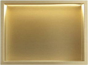 RAFT BAIE INCASTRAT PERETE LED 30x45 brush gold