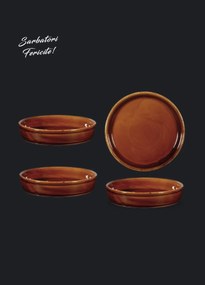 Set 4 Boluri Cuptor Premium Heritage Teracota 400ml
