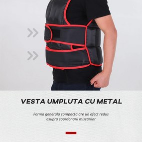 HOMCOM vesta ponderata 20 kg, 38 greutati, 40x59cm | Aosom Romania