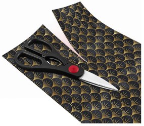 Tapet decorativ pentru mobilier Ambiance Youlika, negru - auriu