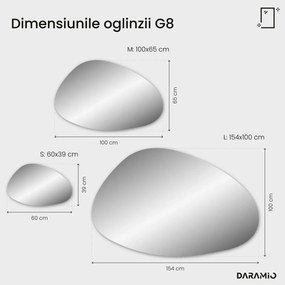 Oglindă atipică cu iluminare LED G8