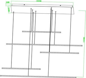 Ondaluce - Lustră LED dimerizabilă suspendată pe cablu GENIUS LED/72W/230V, neagră