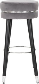 Scaun de bar gri tapițat (înălțime șezut 74 cm) Paris – Mauro Ferretti