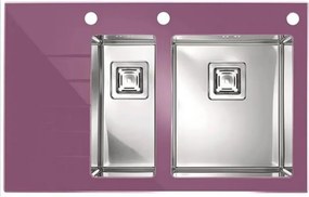 Chiuveta inox Alveus Crystalix 20 finisaj personalizat 86x54 cm dreapta