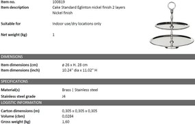 Suport design LUX pentru prajituri sau aperitive Eglinton