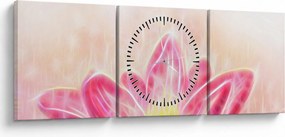 Tablou - Floare de lotus (cu ceas) (90x30 cm)