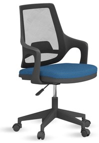 Scaun ergonomic Flex albastru pentru camera copii, cu roti si spatar ventilat