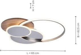 Plafonieră LED dimabilă PALMA LED/50W/230V Paul Neuhaus 8328-79 + telecomandă