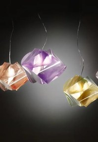 Lustra moderna design geometric realizata manual Gemmy auriu