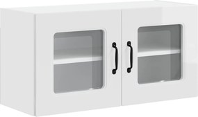 vidaXL Dulap de bucătărie Kalmar Alb lucios 80 x 31 x 40 cm