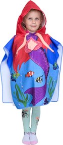 Poncho pentru copii MERMAID AND FISH 60 x 90 cm Dimensiune: 60 x 90 cm