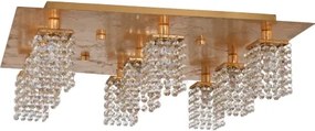 Eglo 97722 - Lustră aplicată LED de cristal PYTON GOLD 9xG9/3W/230V