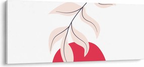 Tablou - Abstracție florală roz N⁰2 (120x50 cm)
