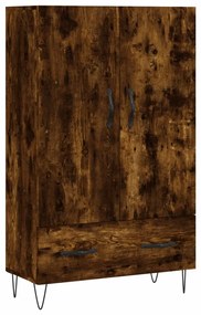 828233 vidaXL Dulap înalt, stejar afumat, 69,5x31x115 cm, lemn prelucrat