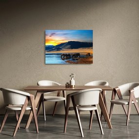 Tablou pe sticlă - Alimentarea cu energie electrică (70x50 cm)