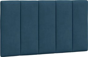 vidaXL Pernă tăblie de pat, Hanko, albastru, 80 cm, catifea