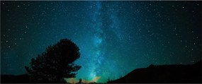 Tablou cu cerul nocturn și stele (120x50 cm)