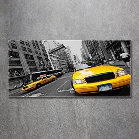 Pictura pe sticlă acrilică New york taxiuri