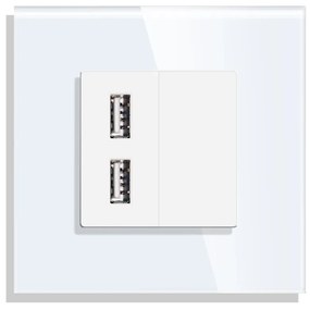 Priza USB cu Rama din Sticla LUXION