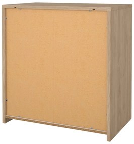 Comodă albă-în culoare naturală cu aspect de lemn de stejar 80x84x48 cm Next – Tvilum
