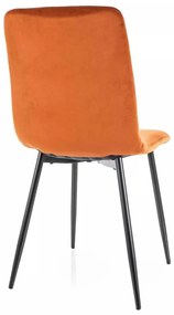 Scaun de bucătărie Freville Velvet, portocaliu