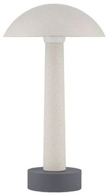 Stalp LED din ciment alb pentru exterior IP65 Tura H-35cm