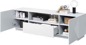 Comodă TV Asha 167 cm cu sertare - alb mat