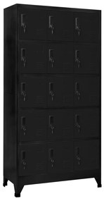 vidaXL Fișet, negru, 90x40x180 cm, oțel