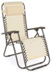 Set de 2 scaune tip sezlon pliabile si reglabile MARTIN bej