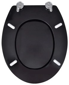 Capac WC, negru, MDF, model simplu 1, Negru simplu, nu