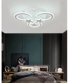Lustra LED cu Telecomanda, 3 Tipuri De Lumina, Intensitate Reglabila, 120W, Alb