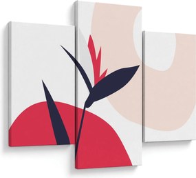 Tablou - Abstracție florală roz N⁰1 (90x60 cm)