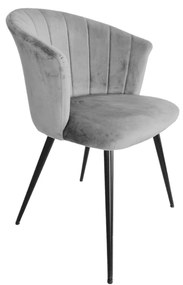 Scaun tip fotoliu Shell ,structura metalica, catifea